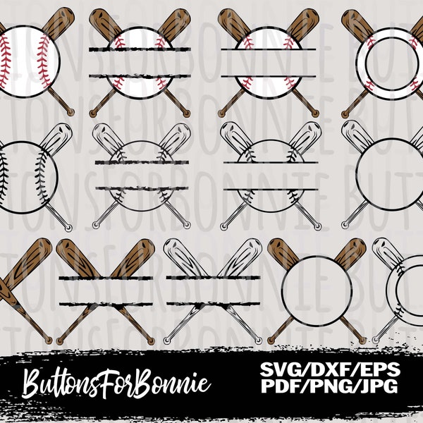 Baseball Svg, monogram, Baseball team, baseball player, baseball bats, cut file, crossed bats, baseball decal, shirt design, cricut
