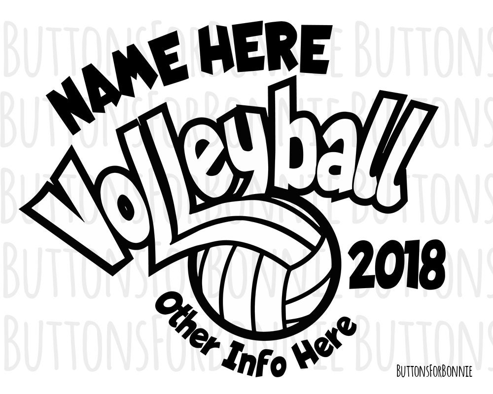 Volleyball Svg volleyball vector volleyball emblem | Etsy