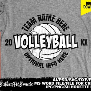 Volleyball team svg, Volleyball svg, template, cutting file, name svg, customize, personalize, volleyball shirt design, emblem, cricut