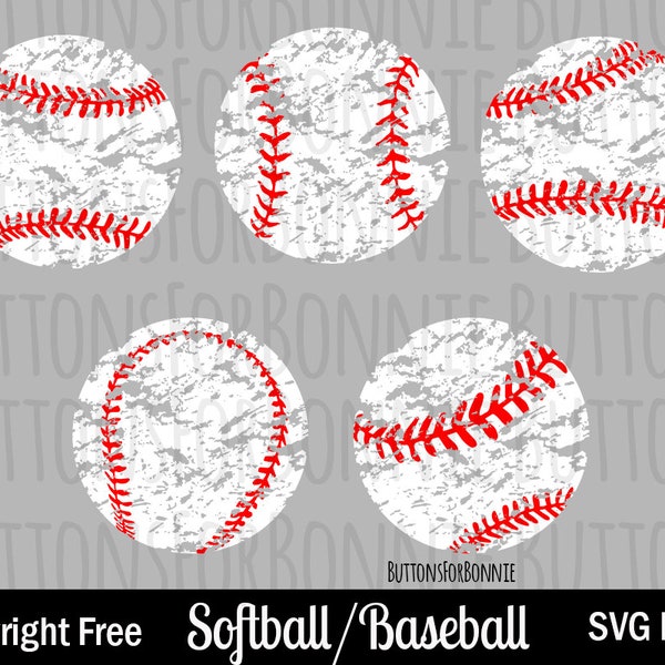 distressed Softball, Baseball, Softball SVG, Baseball SVG, Vector, kid shirt design, cutting file, stitching, ball, emblem, logo, distressed