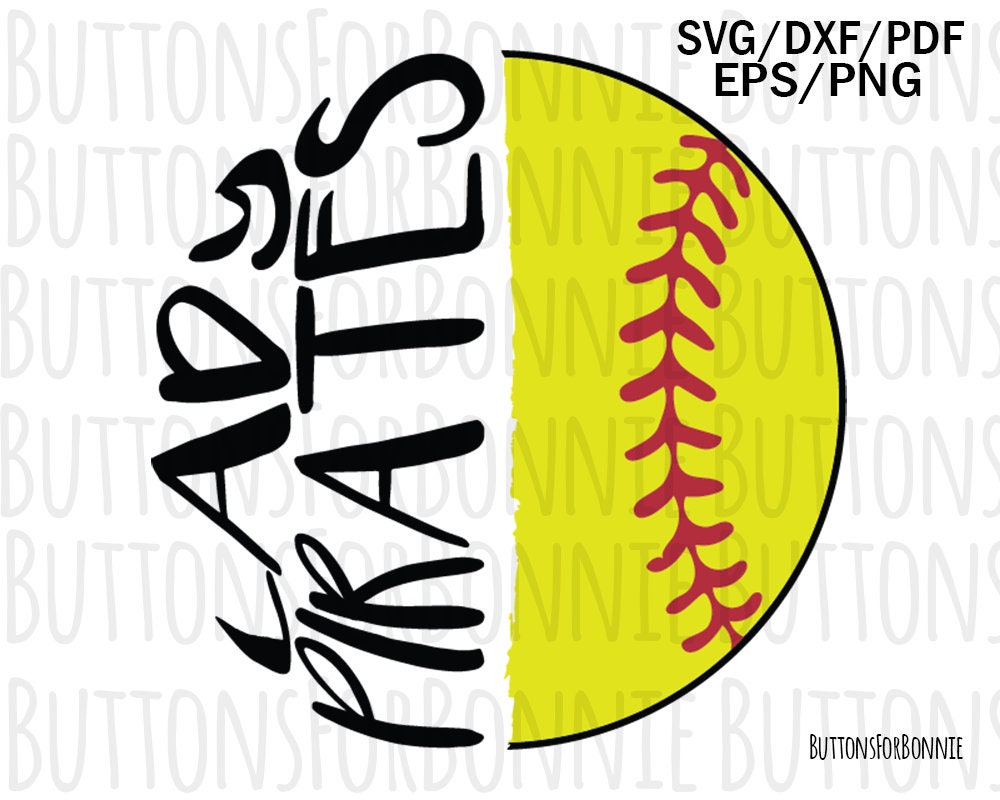 Lady pirates softball svg softball mom svg cut file shirt | Etsy