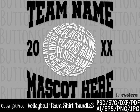 Download Volleyball Svg Volleyball Team Svg Back Of Shirt Svg Team Etsy