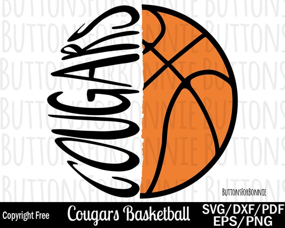 Cougar Basketball Svg Basketball Svg Basketball Mom Svg Cut Etsy