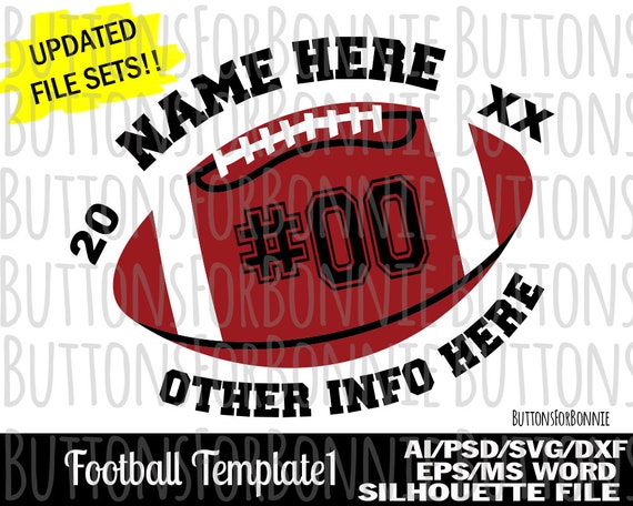Download Free Football Svg Football Template Football Mom Svg Football Etsy SVG Cut Files