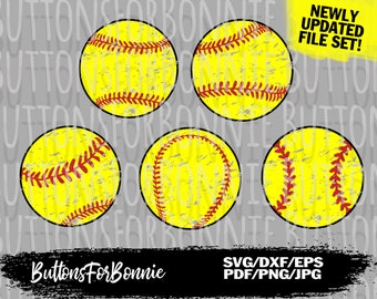 Softbal SVG, softbal vector, stiksels, dxf, eps, pdf, png, distressed, element, gesneden bestand, vinylbestand, kindershirt, softbalnaden, Cricut