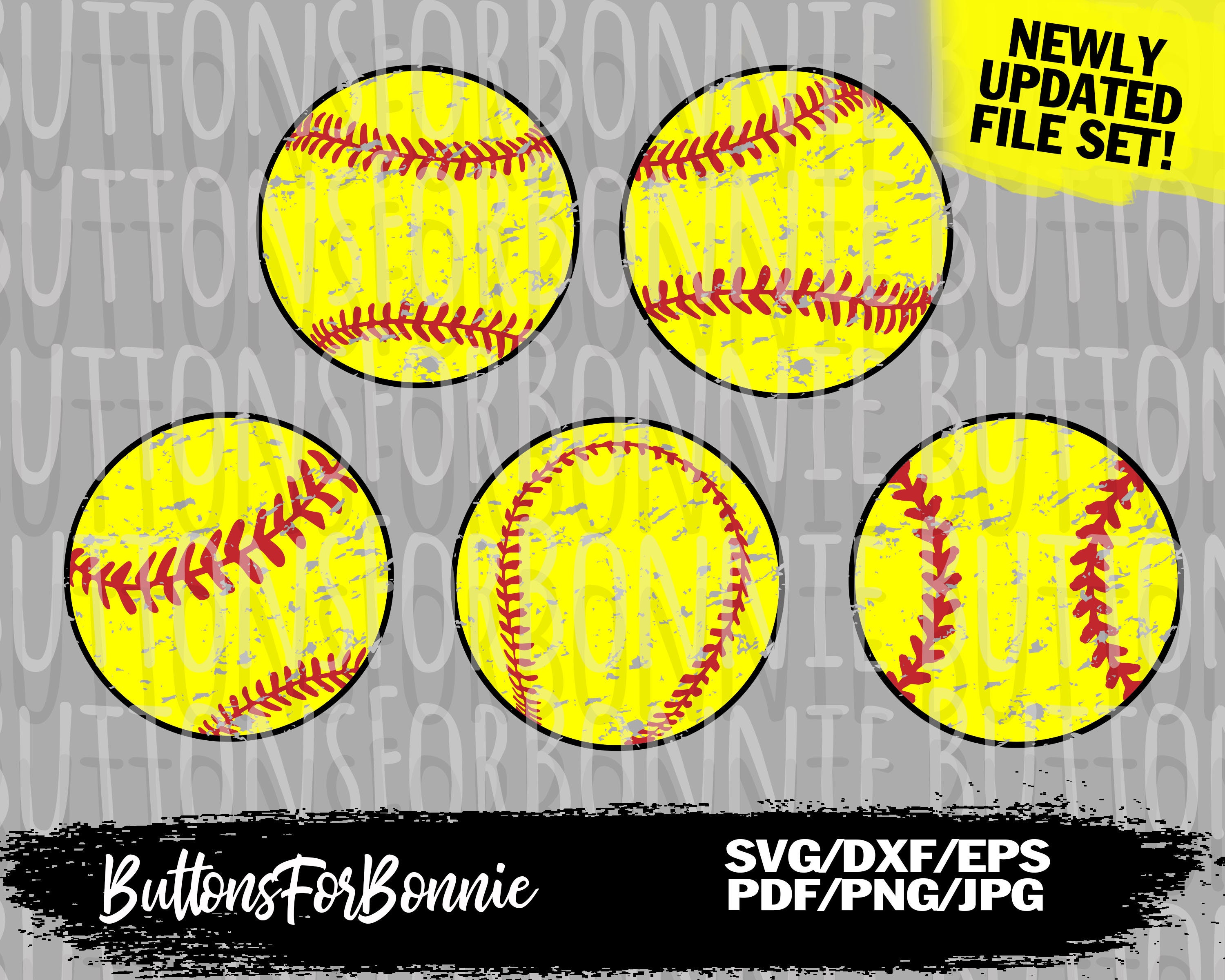 Softball SVG, Softball Vektor, Nähen, dxf, eps, pdf, png, beunruhigt, Element, Schnittdatei, Vinyl-Datei, Kinder-Shirt, Softball Nähte, Cricut