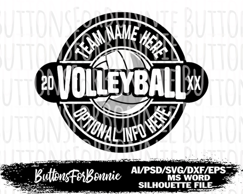 Volleyball Svg Volleyball Team Svg Vector Template Cutting - Etsy