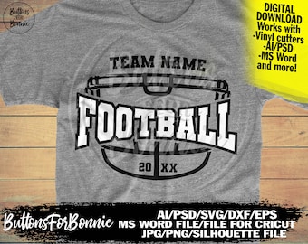 football team svg, football shirt, shirt design, football template, digital cutting file, cricut, silhouette, iron on, football mom,