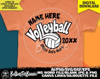 Volleyball Svg, volleyball PNG, volleyball shirt, volleyball mom, vector, digital cut file, team name, shirt design, canva template, cricut