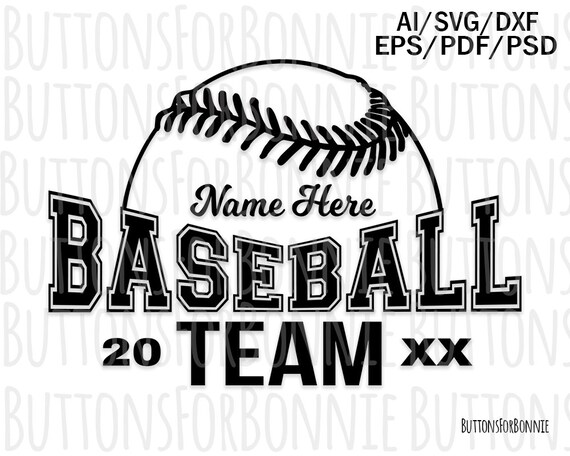 Download Baseball Svg Baseball Vector Baseball Emblem Baseball Team Etsy