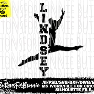 gymnastics svg, gymnast name, DXF, EPS, template, digital cutting file, cricut, silhouette, iron on, gymnast blast,