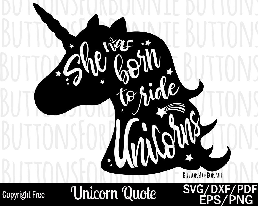 Download Unicorn Svg Unicorn Silhouette Born To Ride Unicorns Cut Etsy