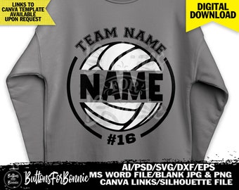 volleyball svg, volleyball mom svg, volleyball shirt, cut file, iron on, cricut, name, volleyball decal, canva template, locker sign, decor