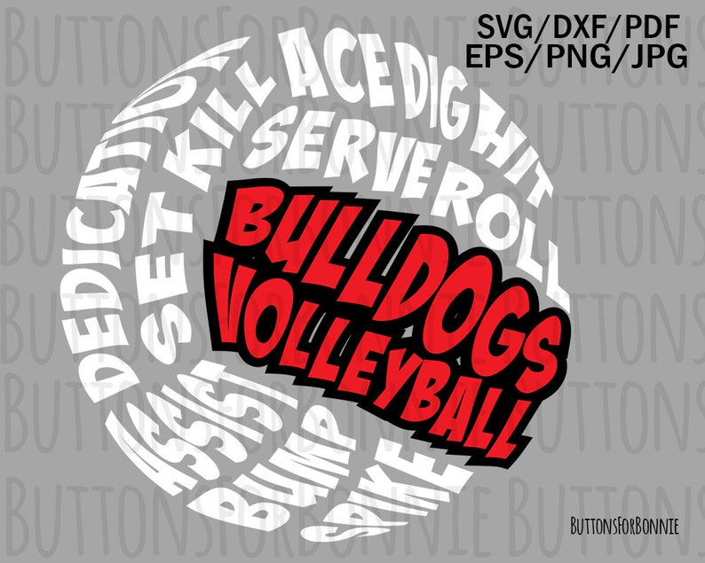 Download Clip Art Art Collectibles Emblem Vector Iron On Volleyball Svg Digital Cutting File Bulldogs Volleyball Svg Volleyball Mom Shirt Design Cricuit Bulldogs Svg
