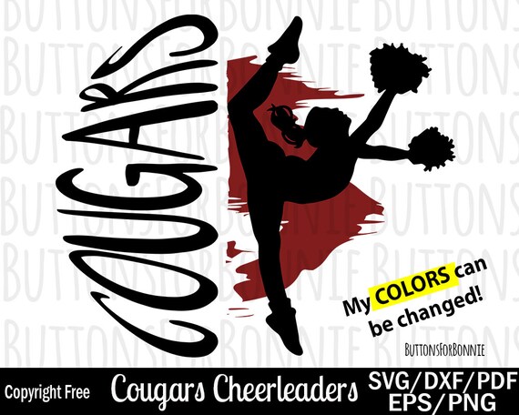 Cougar Cheerleaders Svg Cheerleader Svg Cheer Mom Svg Cut Etsy