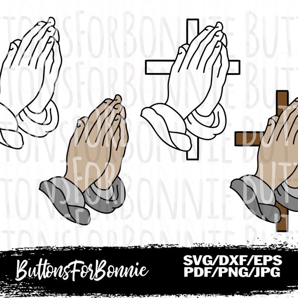hands svg, praying hands, religious svg, christian, cross svg, prayer, Bible, Catholic, cut file, cricut, silhouette, religious shirt