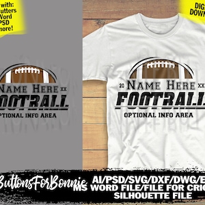 Football svg, football team, game, flag football, shirt design, football shirt, cutting file, cricut, football mom, template, silhouette