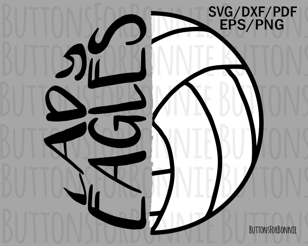 Lady eagles svg volleyball svg cut file sports svg mascot Etsy