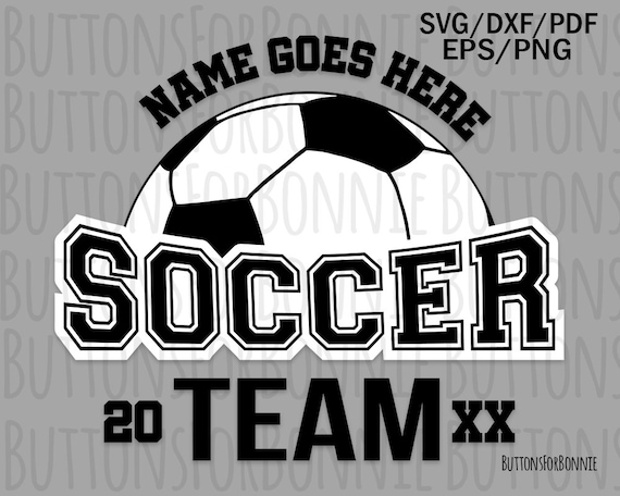 Download template soccer decal name emblem cricut soccer player svg cut file soccer shirt svg iron on ...