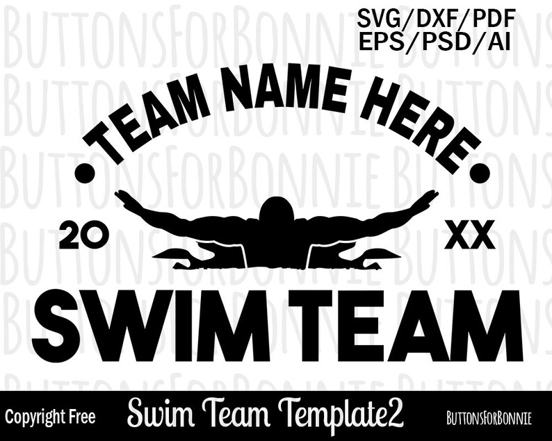 Download Swim team svg template swim mom svg swim shirt svg cut | Etsy