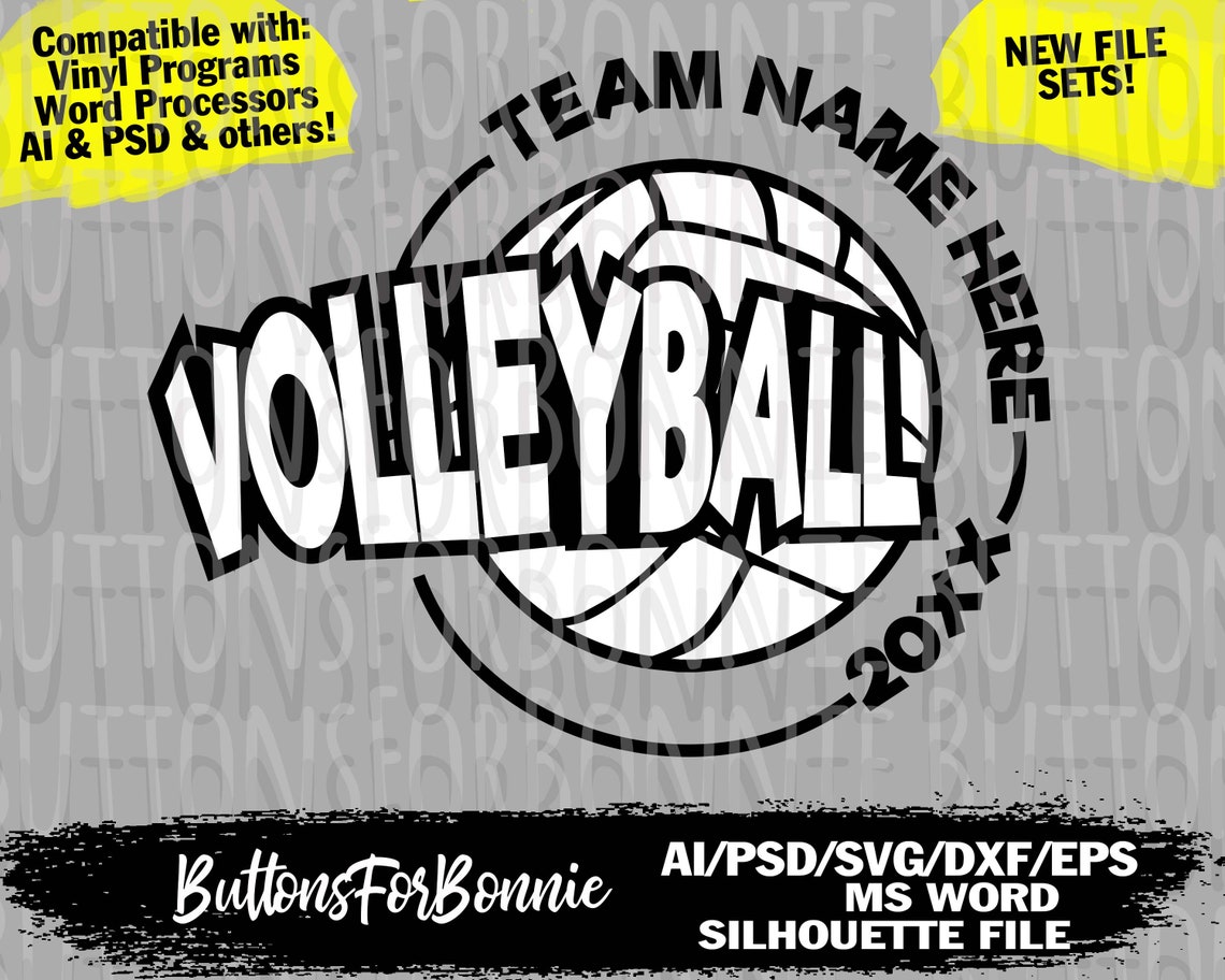 Volleyball Team Svg Volleyball Svg Template Cutting File - Etsy