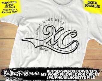 cross country svg, cross country team, xc svg, xc team svg, shirt design, DXF, EPS, cricut, cutting file, silhouette, xc template, sublimate