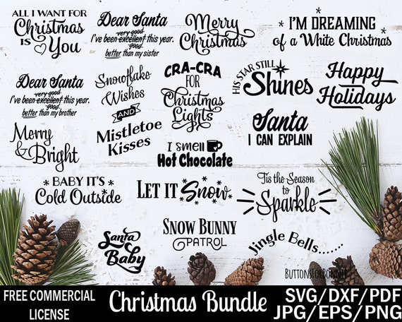 Download Christmas Svg Bundle 18 Christmas Sayings Holiday Svg Etsy