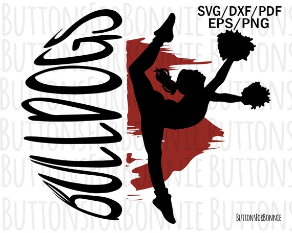 Download Bulldog Cheerleader Svg Dance Team Svg Pom Squad Svg Cheer Etsy