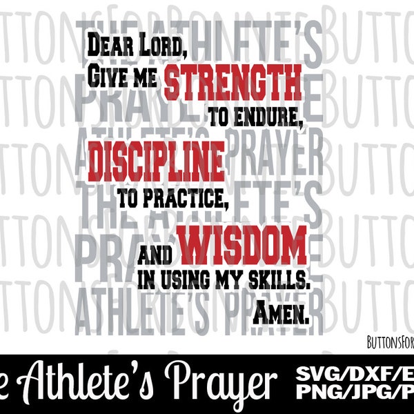 the athlete prayer, athletes prayer svg, locker room, locker decor, football, baseball, cutting file, cricut, volleyball, soccer, basketball