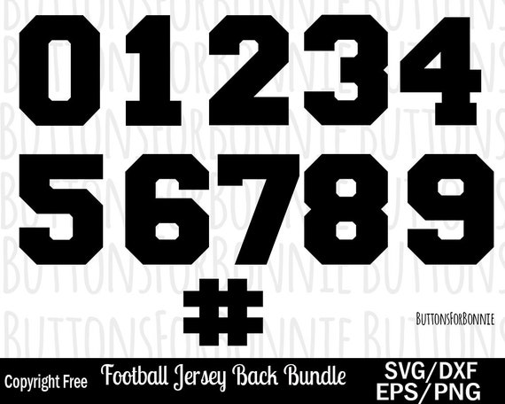 football Jersey number svg, jersey template svg, numbers svg, football svg,  cutting file, soccer svg, football mom svg, football team svg