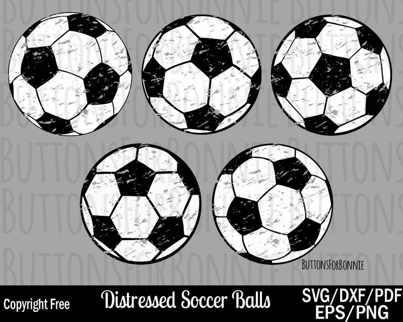 Distressed Soccer Ball SVG Soccer Ball Clipart Soccer Ball Etsy