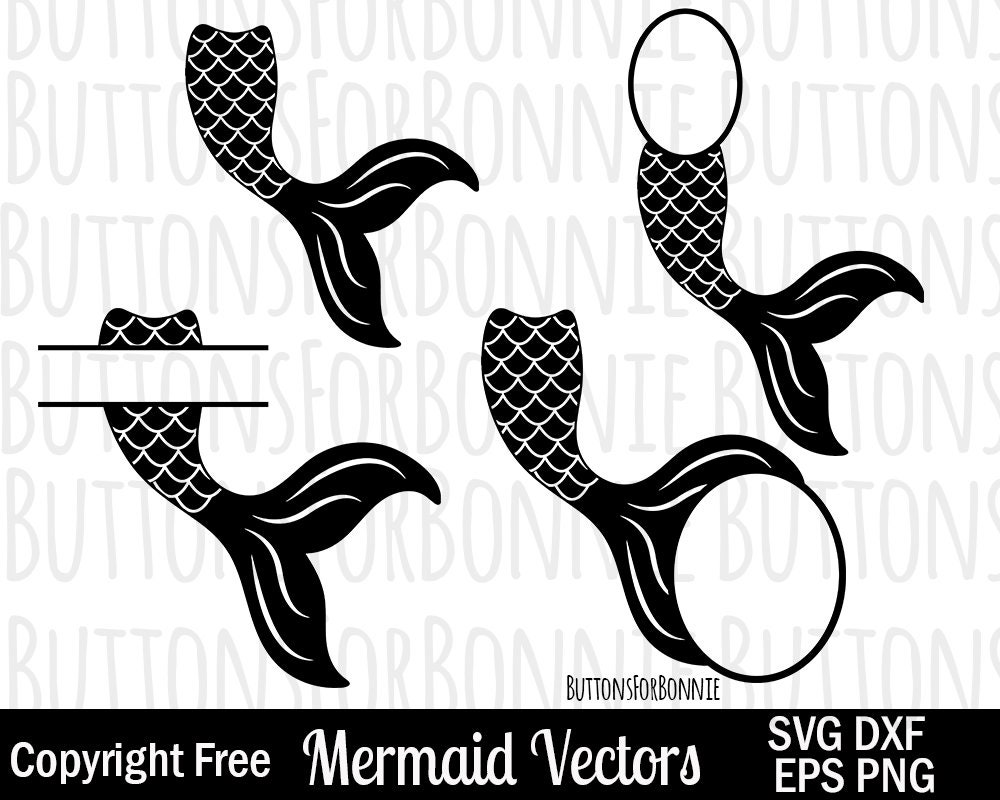 Download Mermaid Vector Mermaid SVG mermaid tail digital cutting | Etsy