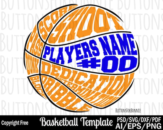 Download Basketball Svg Cricut Silhouette Basketball Template Etsy