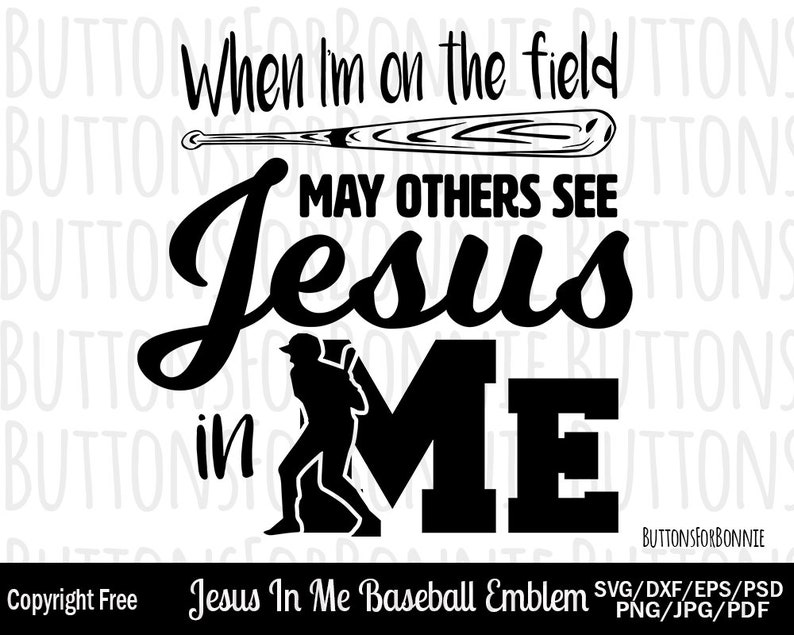 Baseball Svg Baseball Scripture Religious Svg Jesus in Me Etsy