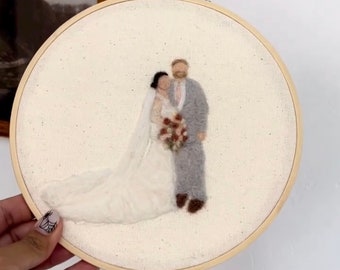 Family Felted Portrait- In Hoop- 7"