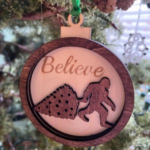 Big Foot Sasquatch Laser Schmuck Believe