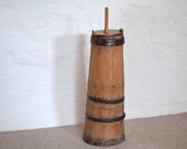 19th Century Farmhouse Butter Churn, Country Kitchen Props, Coppered Pine, Kitchenalia Decorative Item, Kitchen Decor Idea, Handmade Antique