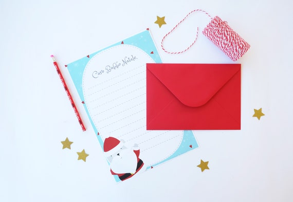 Santa Claus Letter With Ruby Red Envelope Kids Christmas Gift Etsy