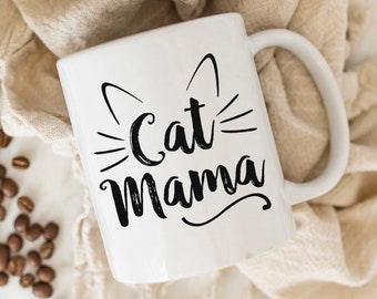 Gift for Mom Mothers and Grandma Coffee Mug Mommy Funny Mothers Day Cat Mama