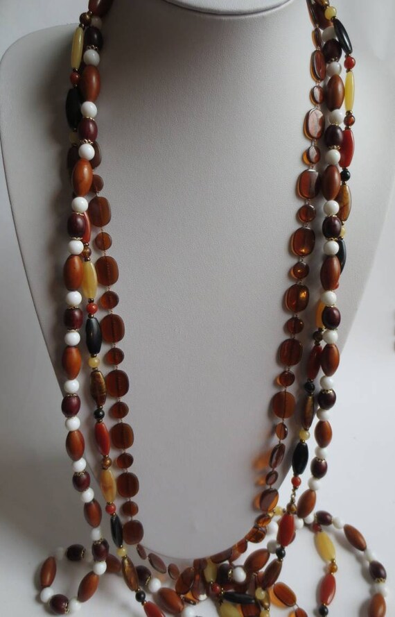Beautiful vintage wedding party sparkly retro chunky bead retro necklace jewellery jewelry