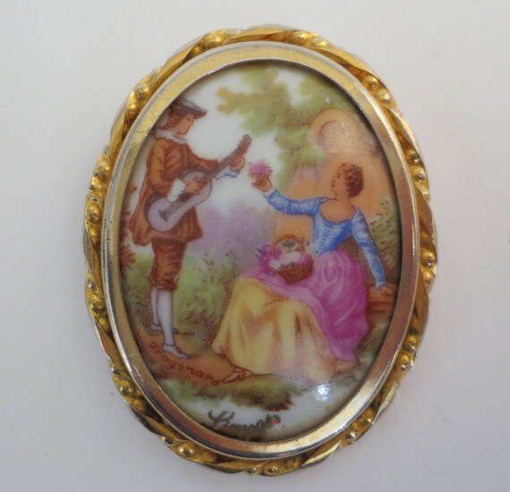 9ct Oro Limoges estilo collar colgante sin cadena en caja de regalo hecho en Reino Unido