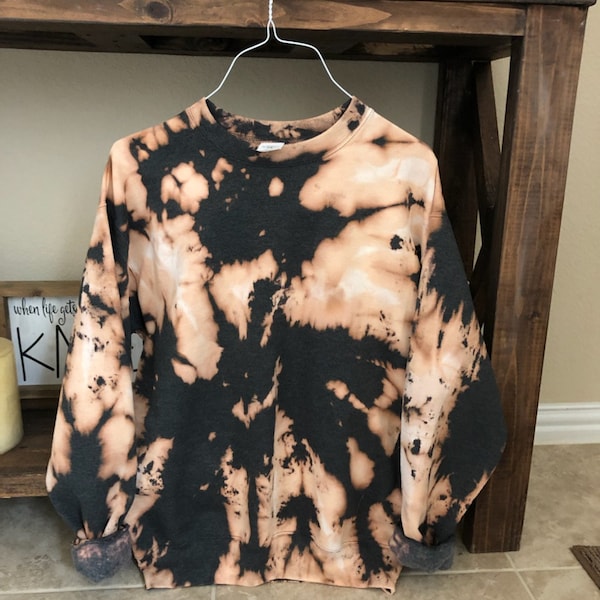 Reverse Tie Dye Custom Sweatshirt | Reverse Tie Dye Sweatshirt | Custom Sweatshirt | Tie Dye | Custom | Tie Dye Sweatshirts |