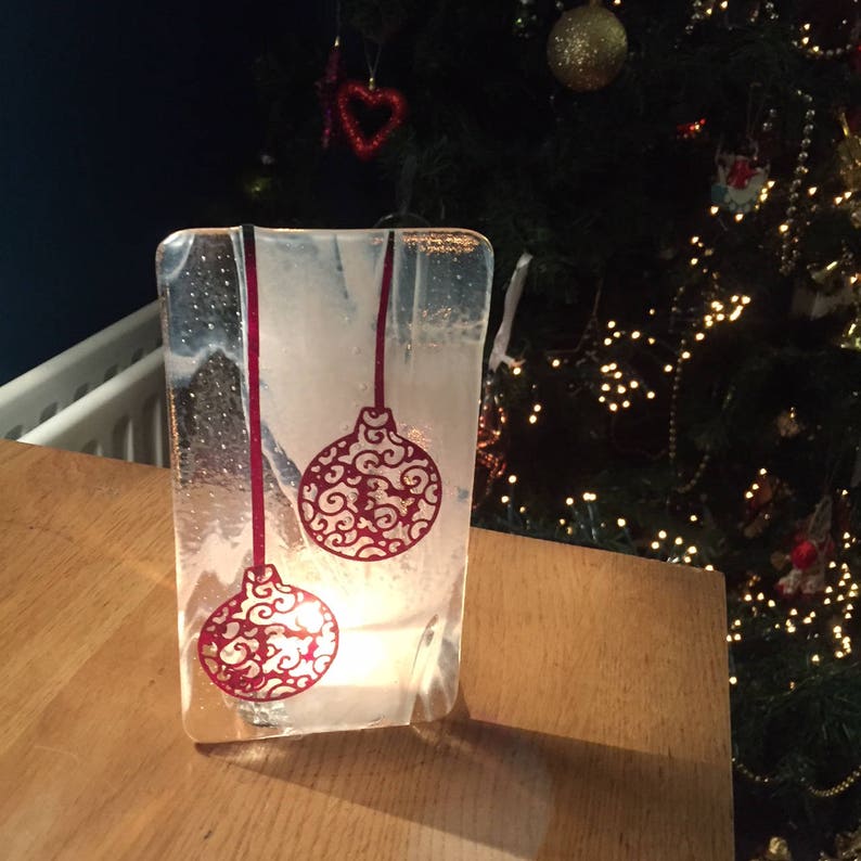 Winter Tea light holder Christmas Baubles Decorations | Etsy