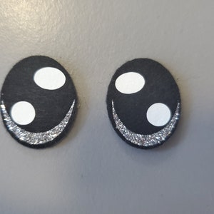 Silver Oval Felt Eyes