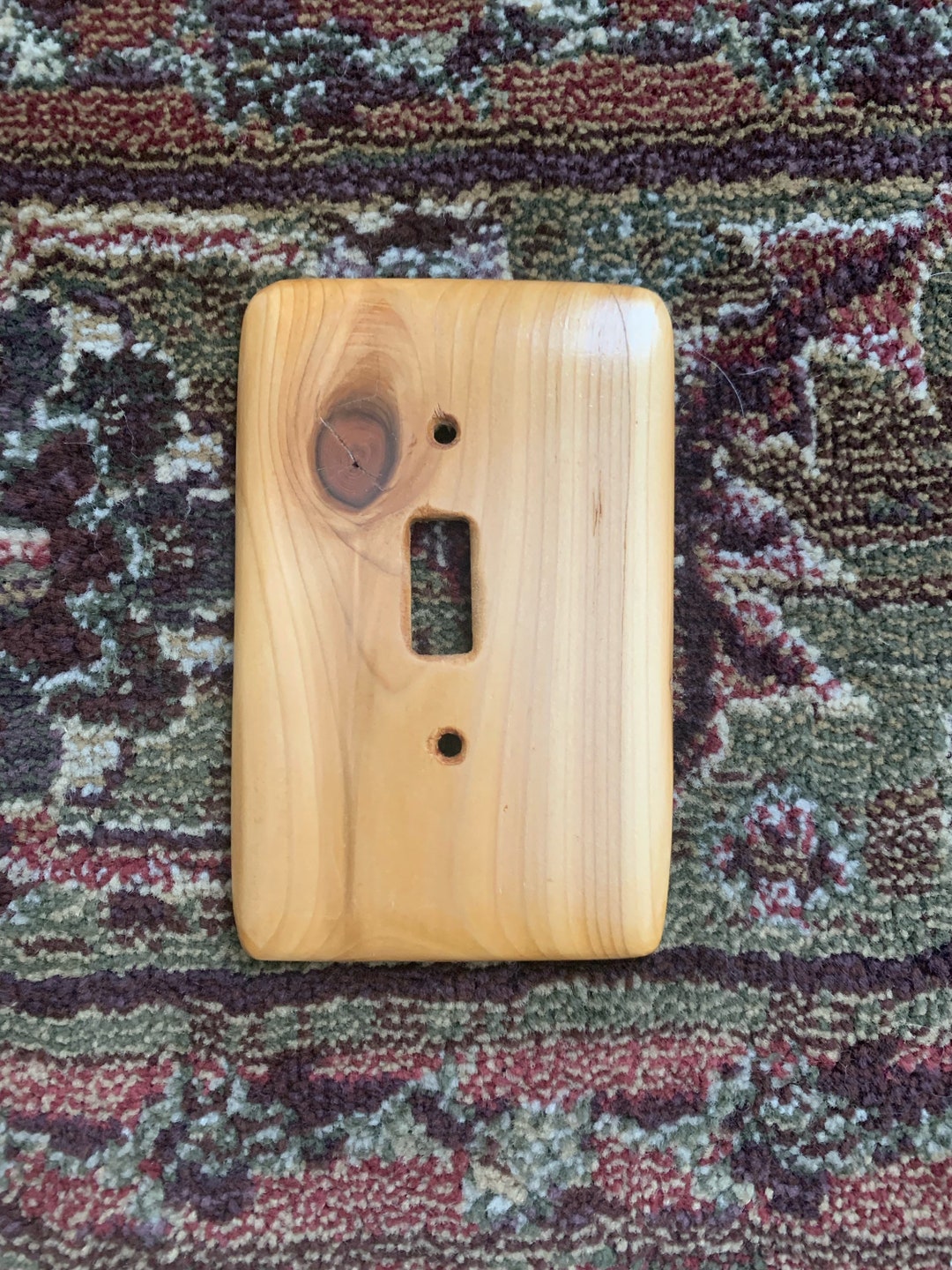 White Cedar Repurposed 80 Yr Old Telephone Pole Light Switch Cover Home Decor DIY Accents for