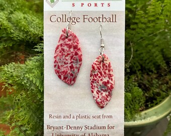 Repurposed University of Alabama Bryant-Denny Stadium Bleacher seat in resin. Crimson Tide Football repurposed into memorabilia