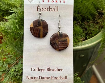 Repurposed Notre Dame Football Bleacher in resin. Redwood stadium seat from the 1830 opening