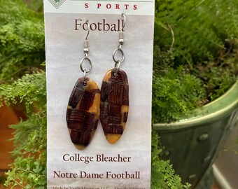 Repurposed Notre Dame Football Bleacher in resin. Redwood stadium seat from the 1830 opening