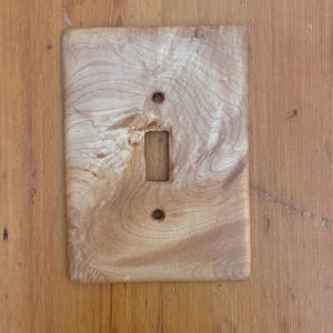 Vermont Curly Rock Maple Light Switch Cover home decor DIY accents for everyone