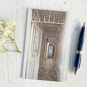 Blue Door (creative) Blank Greeting Card, Fine Art Photograph by SarahFrippMorris
